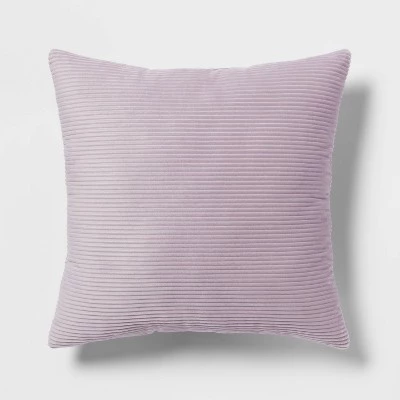Square Plush Corduroy Decorative Throw Pillow - Room Essentials™ Light Purple 7 Square Plush Corduroy Decorative Throw Pillow - Room Essentials™ Light Purple - Image 5