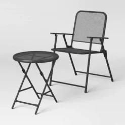 Metal Mesh Folding Patio Dining Collection – Room Essentials™