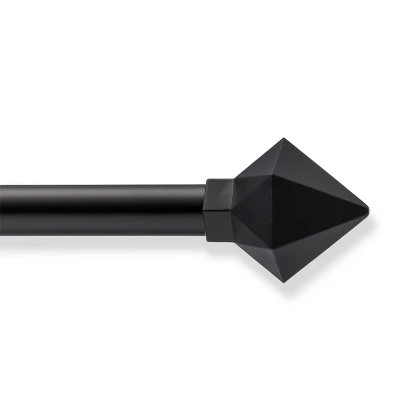 Café Faceted Pyramid Curtain Rod Black - Room Essentials™ 7 Café Faceted Pyramid Curtain Rod Black - Room Essentials™ - Image 5