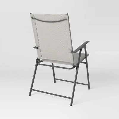 Sling Folding Patio Chair - Tan - Room Essentials™ 5 Sling Folding Patio Chair - Tan - Room Essentials™ - Image 3