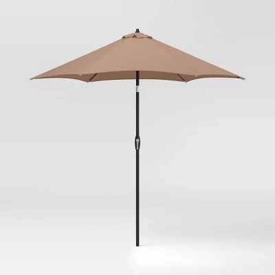 9' Round Outdoor Patio Market Umbrella with Black Pole - Room Essentials™ 10 9' Round Outdoor Patio Market Umbrella with Black Pole - Room Essentials™ - Image 8