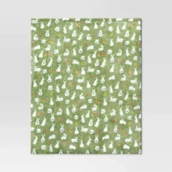 Printed Plush Bunny Easter Throw Blanket Green - Room Essentials™ -Outlet The Casa Gleam Store GUEST 27fb8e22 48eb 4943 92a5 f907b1dd782f