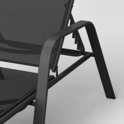 Sling Stacking Steel Outdoor Patio Chaise Lounge Black - Room Essentials™ -Outlet The Casa Gleam Store GUEST 2ef161bb 0bb0 4a10 abbf 2932975b5b61