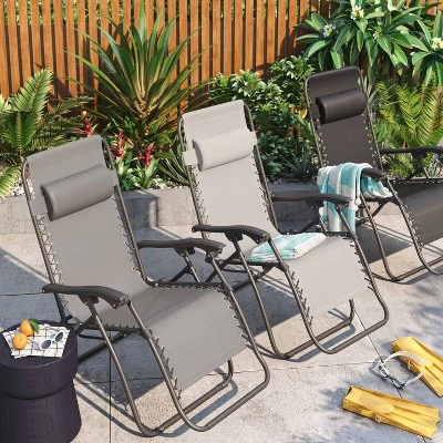 Zero Gravity Lounger - Room Essentials™ Black 3 Zero Gravity Lounger - Room Essentials™ Black