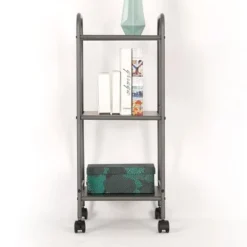 3 Shelf Wide Utility Storage Cart Gray - Room Essentials™ -Outlet The Casa Gleam Store GUEST 3281ebff 5e2e 4a90 bf6d ca6307e93b65