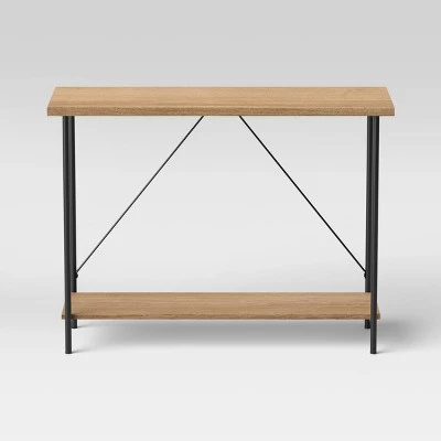 Wood and Metal Console Table Natural - Room Essentials™ 4 Wood and Metal Console Table Natural - Room Essentials™ - Image 2