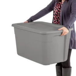 30gal Storage Tote Gray - Room Essentials™ -Outlet The Casa Gleam Store GUEST 3a15bd6e 476b 49ea a8a2 f110e1bd509e