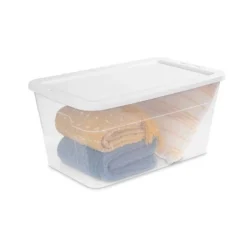 90qt Clear Storage Box White - Room Essentials™ -Outlet The Casa Gleam Store GUEST 3b920559 849b 42e9 aaae 1dae4d0d6b21