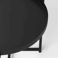 Steel Round Tray Top Outdoor Portable Side Table Black - Room Essentials™ -Outlet The Casa Gleam Store GUEST 3c1948a8 cd22 427c 9701 80717bf7b540