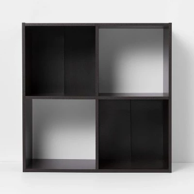 4 Cube Decorative Bookshelf - Room Essentials™ Brown 8 4 Cube Decorative Bookshelf - Room Essentials™ Brown - Image 6