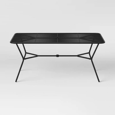 6 Person Metal Mesh Rectangle Patio Dining Table, Outdoor Furniture - Room Essentials™ 4 6 Person Metal Mesh Rectangle Patio Dining Table, Outdoor Furniture - Room Essentials™ - Image 2