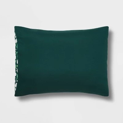 Floral Printed Microfiber Reversible Comforter & Sheets Set Dark Green - Room Essentials™ 7 Floral Printed Microfiber Reversible Comforter & Sheets Set Dark Green - Room Essentials™ - Image 5