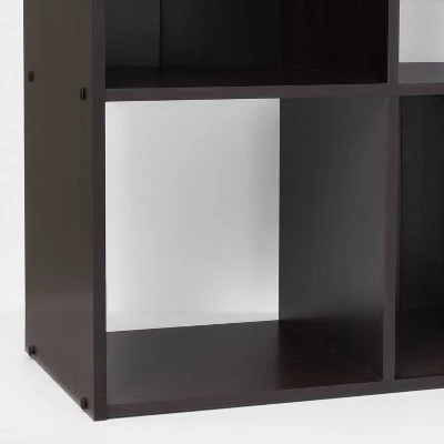 4 Cube Decorative Bookshelf - Room Essentials™ Brown 5 4 Cube Decorative Bookshelf - Room Essentials™ Brown - Image 3