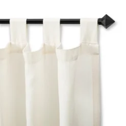 Café Faceted Pyramid Curtain Rod Black - Room Essentials™