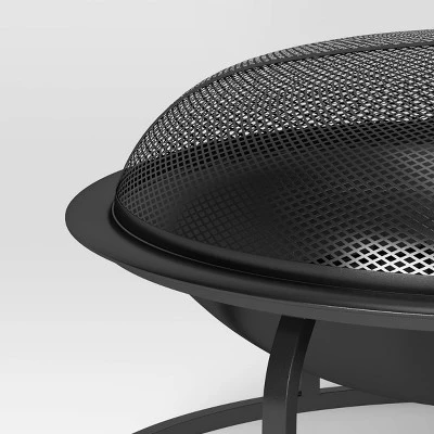 23" Wood Burning Fire Pit with Spark Screen - Room Essentials™ 5 23" Wood Burning Fire Pit with Spark Screen - Room Essentials™ - Image 3