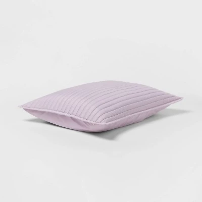 Standard Garment Washed Microfiber Quilt Sham - Room Essentials™ White 4 Standard Garment Washed Microfiber Quilt Sham - Room Essentials™ White - Image 2