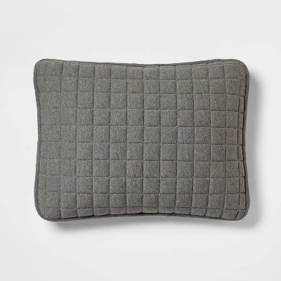 Standard Jersey Quilt Sham - Room Essentials™ Navy 8 Standard Jersey Quilt Sham - Room Essentials™ Navy - Image 6