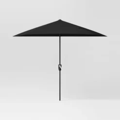 8.83'x7.81' Half-Circle Outdoor Patio Market Umbrella with Black Pole - Room Essentials™ -Outlet The Casa Gleam Store GUEST 4fcf0bec 82ca 47f9 9602 dfaa17b5980f