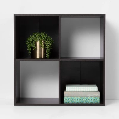 4 Cube Decorative Bookshelf - Room Essentials™ Brown 3 4 Cube Decorative Bookshelf - Room Essentials™ Brown