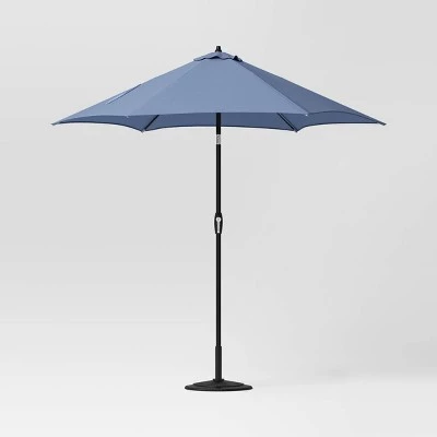 9' Round Outdoor Patio Market Umbrella with Black Pole - Room Essentials™ 13 9' Round Outdoor Patio Market Umbrella with Black Pole - Room Essentials™ - Image 11