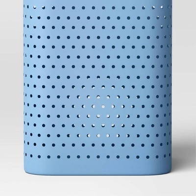 10"x5.93" Pillar Iron Outdoor Lantern Candle Holder - Room Essentials™ Blue 5 10"x5.93" Pillar Iron Outdoor Lantern Candle Holder - Room Essentials™ Blue - Image 3