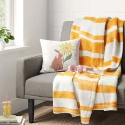 Square Bunny and Flower Throw Pillow - Room Essentials™