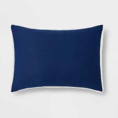 Standard Sherpa Washed Microfiber Comforter Sham - Room Essentials™ Black 6 Standard Sherpa Washed Microfiber Comforter Sham - Room Essentials™ Black - Image 4