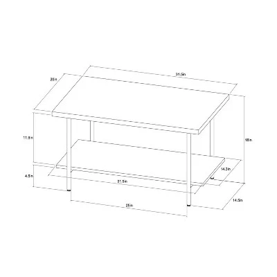 Wood and Metal Coffee Table - Room Essentials™ Espresso 7 Wood and Metal Coffee Table - Room Essentials™ Espresso - Image 5