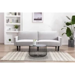 Futon Sofa with Arms - Room Essentials™ Charcoal Gray
