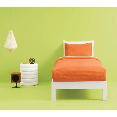 Garment Washed Microfiber Quilt - Room Essentials™ Charcoal 6 Garment Washed Microfiber Quilt - Room Essentials™ Charcoal - Image 4