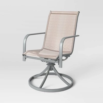 2pc Sling Outdoor Patio Dining Chairs Swivel Chairs - Room Essentials™ Tan 5 2pc Sling Outdoor Patio Dining Chairs Swivel Chairs - Room Essentials™ Tan - Image 3