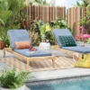 78"x22" Outdoor Chaise Lounge Cushion Quilted Blue - Room Essentials™ 1 78"x22" Outdoor Chaise Lounge Cushion Quilted Blue - Room Essentials™ -Outlet The Casa Gleam Store GUEST 702c269b b322 4017 8974 8dfefc4ca17e