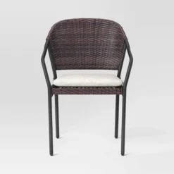 3pc Wicker Bistro Set with Cushions - Dark Brown - Room Essentials™ -Outlet The Casa Gleam Store GUEST 73aa5a21 7c17 4fb2 90e7 c638396d478f