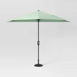 8.83'x7.81' Half-Circle Outdoor Patio Market Umbrella with Black Pole - Room Essentials™ -Outlet The Casa Gleam Store GUEST 7428ca1b 6a0b 4d47 aff8 c994ccff9850