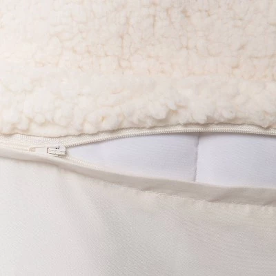 50"x70" Sherpa Weighted Blanket with Removable Cover - Room Essentials™ Gray 4 50"x70" Sherpa Weighted Blanket with Removable Cover - Room Essentials™ Gray - Image 2