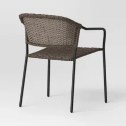 Stack Steel & Wicker Outdoor Patio Chairs, Arm Chairs Black - Room Essentials™ -Outlet The Casa Gleam Store GUEST 7c523e13 52a2 4f47 895d de1cfd82c0f7