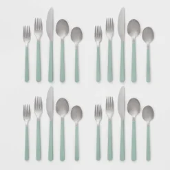 20pc Plastic Handle Flatware Set Mint - Room Essentials™ -Outlet The Casa Gleam Store GUEST 7d027e06 0bc2 4a28 9008 e3148eb07a01