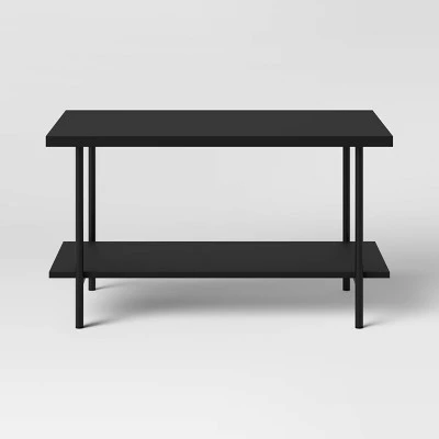 Wood and Metal Coffee Table - Room Essentials™ Espresso 4 Wood and Metal Coffee Table - Room Essentials™ Espresso - Image 2
