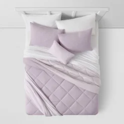 Solid Microfiber Reversible Decorative Bed Set with Throw - Room Essentials™ White -Outlet The Casa Gleam Store GUEST 8d88b1a5 bacb 400d bff9 2871bf646785