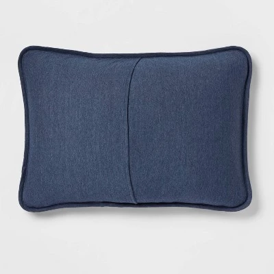 Standard Jersey Quilt Sham - Room Essentials™ Navy 5 Standard Jersey Quilt Sham - Room Essentials™ Navy - Image 3