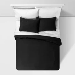 Easy-Care Duvet Cover & Sham Set - Room Essentials™ Black 9 Easy-Care Duvet Cover & Sham Set - Room Essentials™ Black -Outlet The Casa Gleam Store GUEST 9a075e0a 09be 44f6 ba21 6c42073f1fb6
