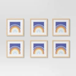 (Set of 6) 11" x 11" Matted to 8" x 8" Frame Set - Room Essentials™ Brown -Outlet The Casa Gleam Store GUEST 9a854d8e ad55 4f2a 8688 004f094e221a