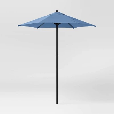 6' Round Outdoor Patio Market Umbrella with Black Pole - Room Essentials™ 12 6' Round Outdoor Patio Market Umbrella with Black Pole - Room Essentials™ - Image 10