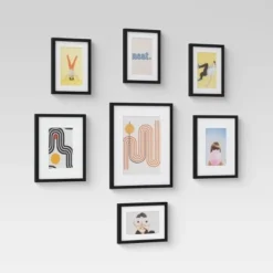 Set of 7 Gallery Frame Set Black - Room Essentials™ -Outlet The Casa Gleam Store GUEST ad3607fe fa36 4b64 bdaf adb45fecb1ab