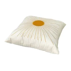Satin Square Decorative Pillow Ivory/Dark Yellow - Room Essentials™ -Outlet The Casa Gleam Store GUEST b08379f8 616c 4049 9235 4bbb83f1d3f8