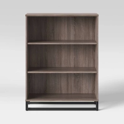 Mixed Material 3 Shelf Bookcase - Room Essentials™ Natural 7 Mixed Material 3 Shelf Bookcase - Room Essentials™ Natural - Image 5