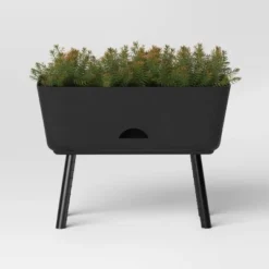 5pc Rectangular Indoor Outdoor Garden Bed 1 Planter with Stand Black 27"x15.5"x20" - Room Essentials™ -Outlet The Casa Gleam Store GUEST b50913ff 7789 4972 aaff f860562daa21
