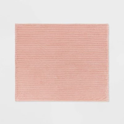 Ribbed Plush Throw Blanket - Room Essentials™ Dark Green 4 Ribbed Plush Throw Blanket - Room Essentials™ Dark Green - Image 2