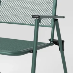 Metal Mesh Folding Outdoor Portable Sport Chair - Room Essentials™ Black -Outlet The Casa Gleam Store GUEST bb7f6f62 6323 4c31 aad6 8c4396778bdf