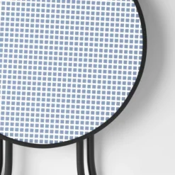 Glass Round Printed Folding Outdoor Portable Side Table Blue - Room Essentials™ -Outlet The Casa Gleam Store GUEST bd71e2eb a345 4eff 8bc7 78a2cf975af6